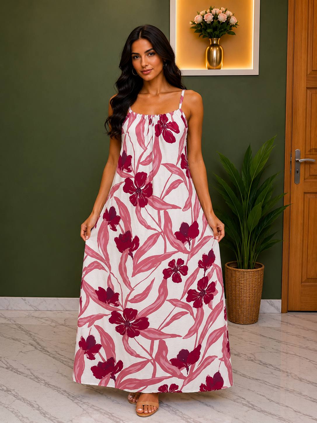 Backless Maxi Dress PRINT
