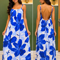 Backless Maxi Dress PRINT